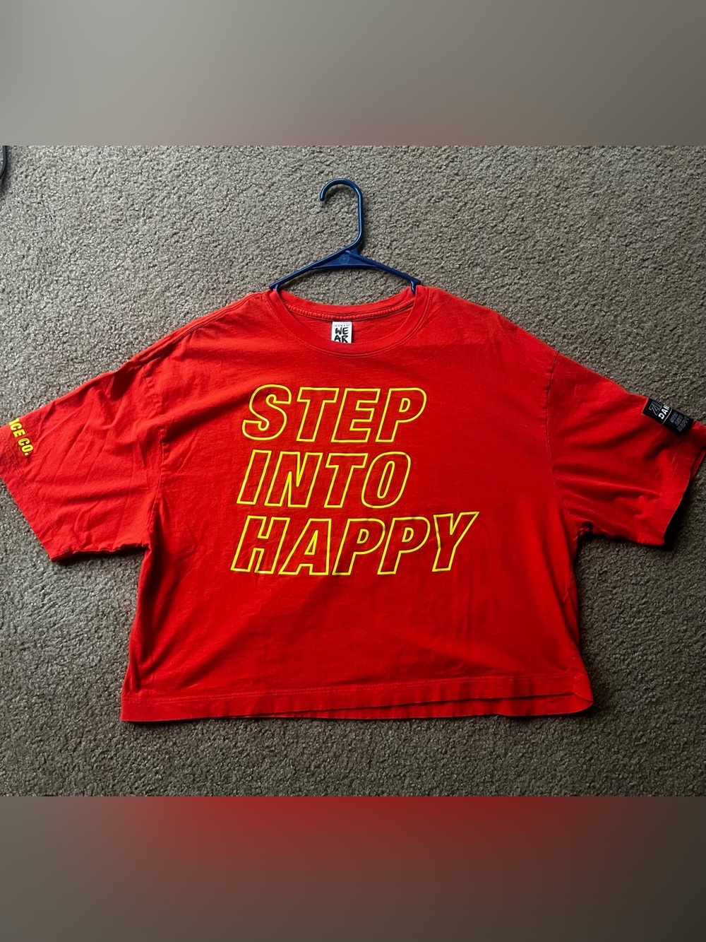 Zumba Fitness Red Graphic 'Step Into Happy' Tee